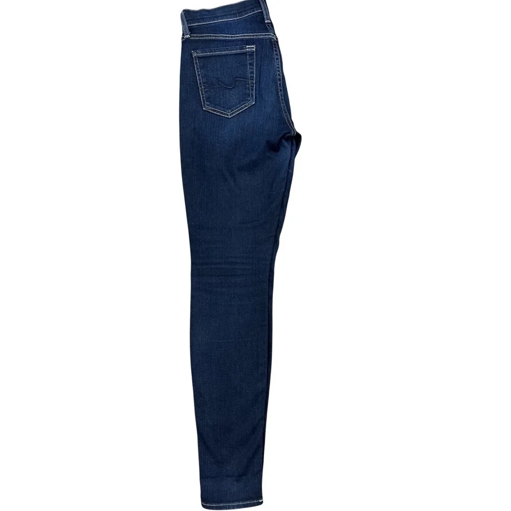 7 For All Mankind Skinny Jeans Womens 26 Dark Wash Stretch Denim Mid Rise 30x26